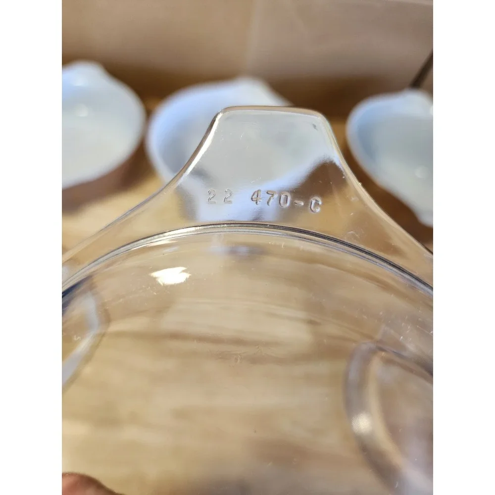 Vtg Set of 6 Pyrex Early American Covered Nesting Casserole Dishes with Lids